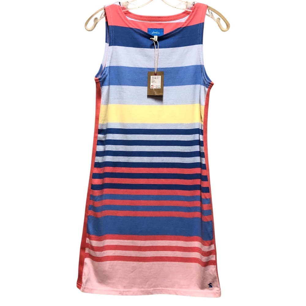 Joules Rivas N.W.T. Size 2 Multicolor Striped‎ Women Dress.Better Cotton.